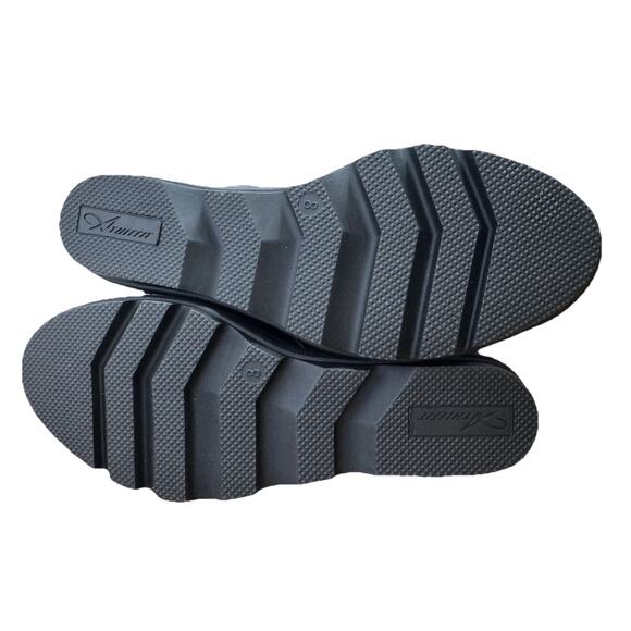 Womens Sz 8 Black Ankle Boots Hidden Heel Wedge Athlefit Sawtooth NWT - Picture 7 of 8